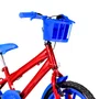 Bicicleta 16 Masculina Vermelha Infantil Rodas Nylon Azul