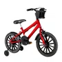 Bicicleta 16 Masculina Vermelha Infantil Rodas Nylon Preta