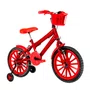 Bicicleta 16 Masculina Vermelha Infantil Rodas Nylon Vermelha
