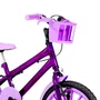 Bicicleta 16 Feminina Violeta Infantil Rodas Nylon Lílas