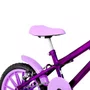Bicicleta 16 Feminina Violeta Infantil Rodas Nylon Lílas