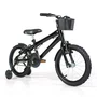 Bicicleta 16 Masculina Preto Infantil Aro Alumínio Preto