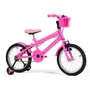 Bicicleta 16 Feminina Rosa Infantil Aro Alumínio