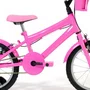 Bicicleta 16 Feminina Rosa Infantil Aro Alumínio