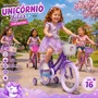 Bicicleta Infantil Aro 16 Lilás com Glitter e Cestinha Unitoys