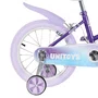 Bicicleta Infantil Aro 16 Lilás com Glitter e Cestinha Unitoys