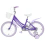 Bicicleta Infantil Aro 16 Lilás com Glitter e Cestinha Unitoys