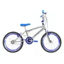 Bicicleta 20 Cromada Cross Aro Aero 20 Azul