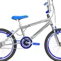 Bicicleta 20 Cromada Cross Aro Aero 20 Azul