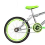 Bicicleta 20 Cromada Cross Aro Aero 20 Verde Neon
