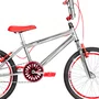 Bicicleta 20 Cromada Cross Aro Aero 20 Vermelho