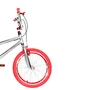 Bicicleta 20 Cromada Cross Aro Aero Vermelho com Pneu Vermelho