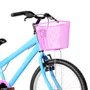 Bicicleta 20 Feminina Azul Claro Infantil Aro Alumínio