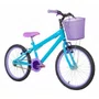 Bicicleta 20 Feminina Azul Claro Infantil Aro Alumínio Lilás