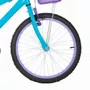 Bicicleta 20 Feminina Azul Claro Infantil Aro Alumínio Lilás