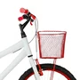 Bicicleta 20 Feminina Branca Infantil Aro Alumínio Vermelho