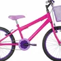 Bicicleta 20 Feminina Pink Infantil Aro Alumínio Violeta