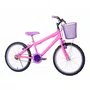 Bicicleta 20 Feminina Rosa Infantil Aro Alumínio Lilás