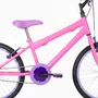 Bicicleta 20 Feminina Rosa Infantil Aro Alumínio Lilás