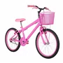 Bicicleta 20 Feminina Rosa Infantil Aro Alumínio Rosa