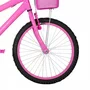 Bicicleta 20 Feminina Rosa Infantil Aro Alumínio Rosa