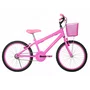 Bicicleta 20 Feminina Rosa Infantil Aro Alumínio Rosa