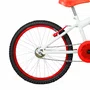 Bicicleta 20 Masculina Branca Infantil Aro Alumínio Vermelho