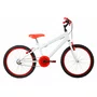 Bicicleta 20 Masculina Branca Infantil Aro Alumínio Vermelho