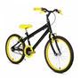 Bicicleta 20 Masculina Preta Infantil Aro Alumínio Amarelo