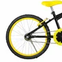 Bicicleta 20 Masculina Preta Infantil Aro Alumínio Amarelo