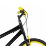 Bicicleta 20 Masculina Preta Infantil Aro Alumínio Amarelo