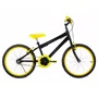 Bicicleta 20 Masculina Preta Infantil Aro Alumínio Amarelo