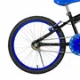 Bicicleta 20 Masculina Preta Infantil Aro Alumínio Azul