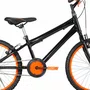 Bicicleta 20 Masculina Preta Infantil Aro Alumínio Laranja