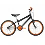 Bicicleta 20 Masculina Preta Infantil Aro Alumínio Laranja