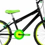 Bicicleta 20 Masculina Preta Infantil Aro Alumínio Verde Neon