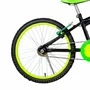 Bicicleta 20 Masculina Preta Infantil Aro Alumínio Verde Neon