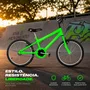 Bicicleta 20 Masculina Verde Neon Infantil Aro Alumínio