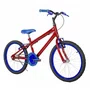 Bicicleta 20 Masculina Vermelha Infantil Aro Alumínio Azul