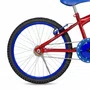 Bicicleta 20 Masculina Vermelha Infantil Aro Alumínio Azul
