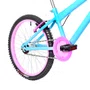 Bicicleta 20 Feminina Azul Claro Infantil Aro Alumínio Rosa