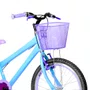 Bicicleta 20 Feminina Azul Claro Infantil Aro Aero Lilás