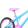 Bicicleta 20 Feminina Azul Claro Infantil Aro Aero Rosa