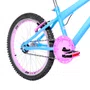Bicicleta 20 Feminina Azul Claro Infantil Aro Aero Rosa