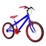 Bicicleta 20 Masculina Azul Infantil Aro Alumínio Vermelho