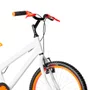Bicicleta 20 Masculina Branca Infantil Aro Alumínio Laranja