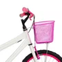 Bicicleta 20 Feminina Branca Infantil Aro Alumínio Pink