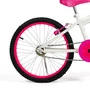 Bicicleta 20 Feminina Branca Infantil Aro Alumínio Pink