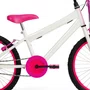 Bicicleta 20 Feminina Branca Infantil Aro Alumínio Pink