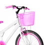 Bicicleta 20 Feminina Branca Infantil Aro Aero Pink